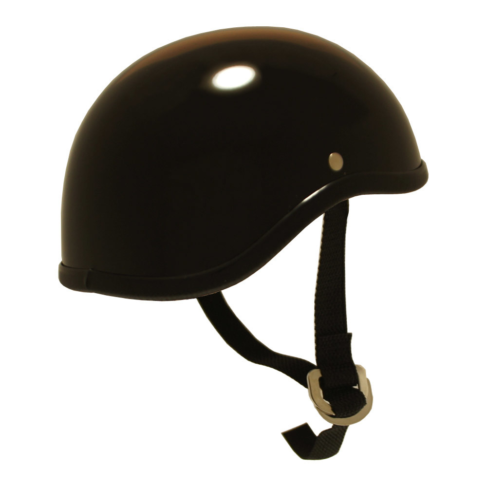 装飾用ヘルメット　艶のあるブラック　シングルストラップ　送料無料_画像5