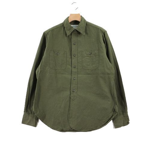 SASSAFRAS ササフラス Sprayer Shirt Ripstop スプレイヤーシャツ リプストップ S カーキ_画像1