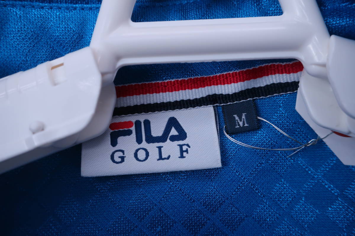 【感謝セール】【美品】FILA GOLF(フィラゴルフ) ポロシャツ 青 メンズ M ゴルフウェア 2305-0189 中古_画像4