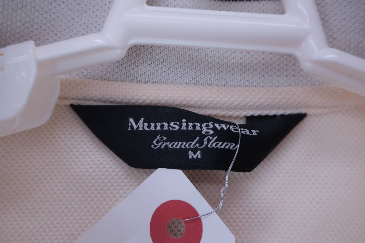 Munsingwear(マンシングウェア) ポロシャツ クリーム色 メンズ M ゴルフウェア 2307-0198 中古_画像3