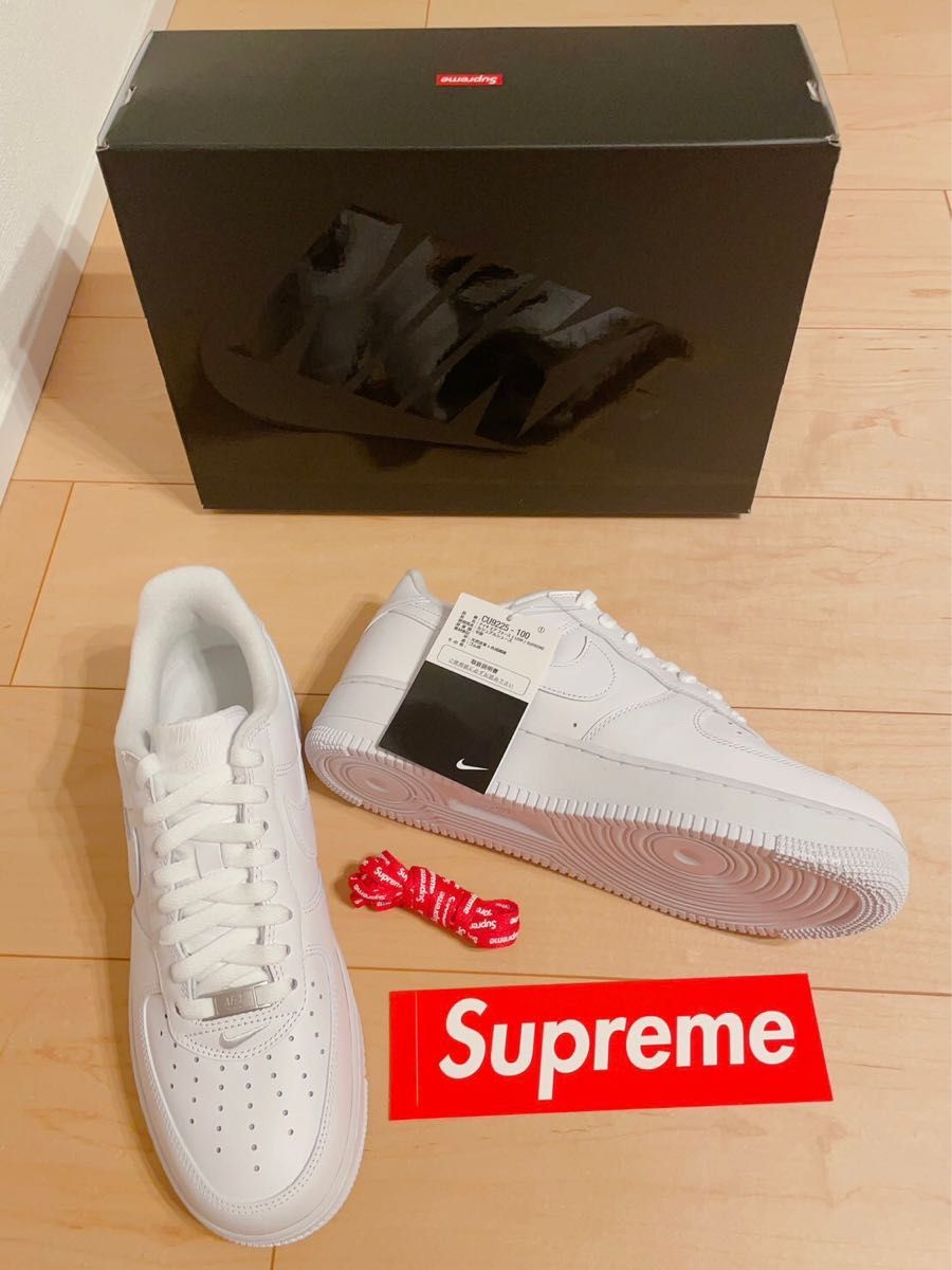 新品未使用 Supreme×Nike Air Force1 Low White 27cm｜PayPayフリマ