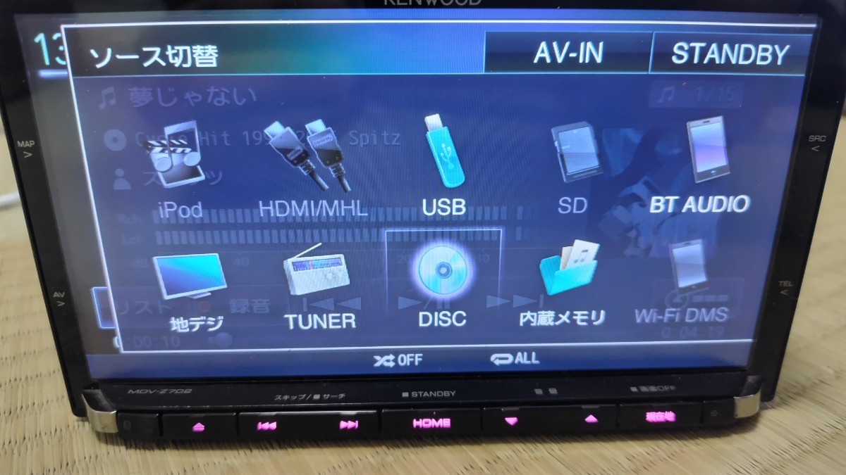 KENWOOD ケンウッド カーナビ MDV-Z702 地図更新済み(このナビ最終