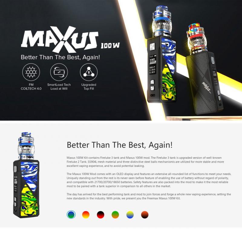 VAPE FreeMax MAXUS 100W KIT GREEN-ORANGE 新品　未開封