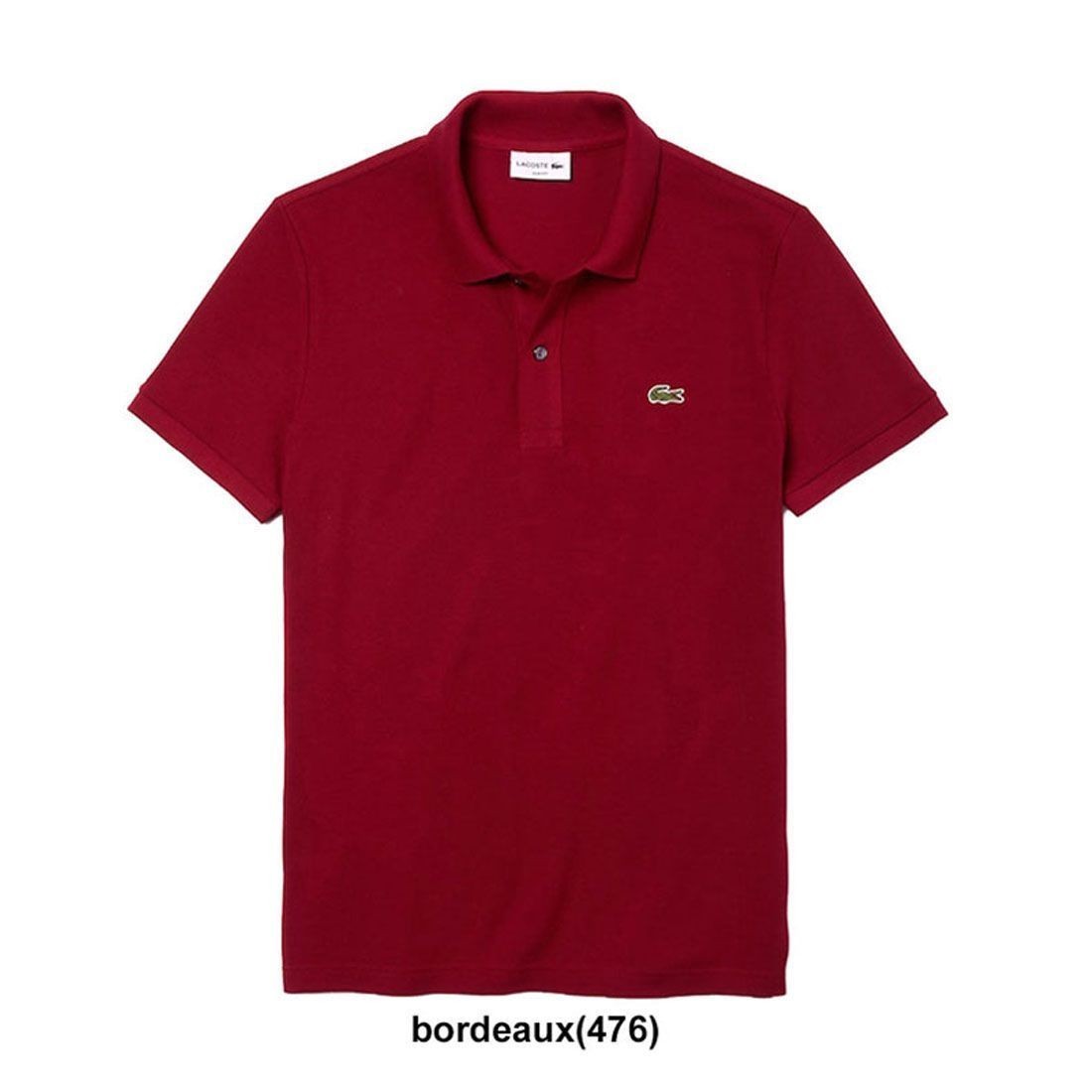 (SALE)LACOSTE(ラコステ)ポロシャツ 半袖 鹿の子 メンズ 男性用 PH4012 bordeaux(476) S(日本Mサイズ相当) la93-ph4012-476-s★3