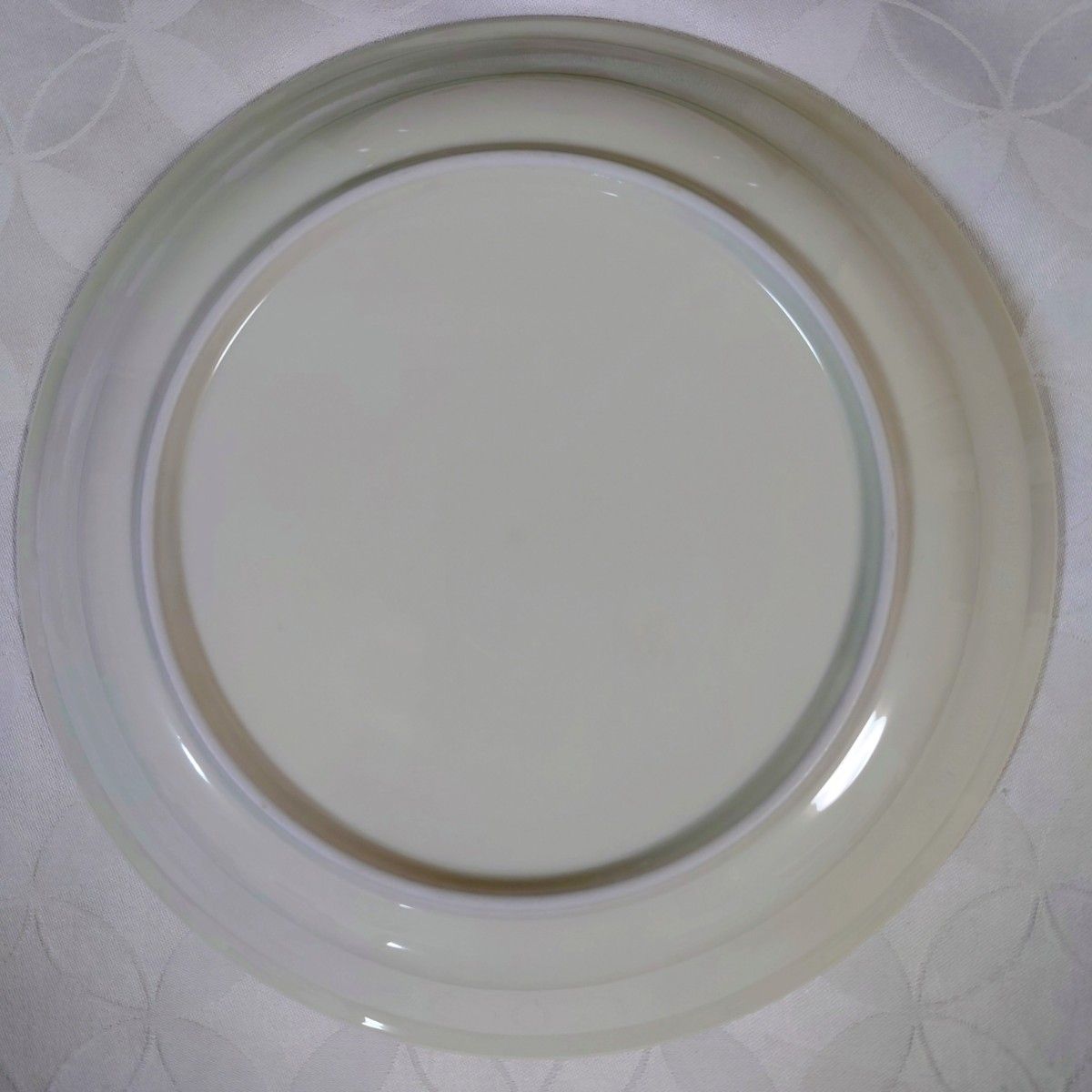 陶磁器製象・鳥・魚柄ホワイト中皿約２４cmカレー皿電子レンジ可未使用２枚組元箱