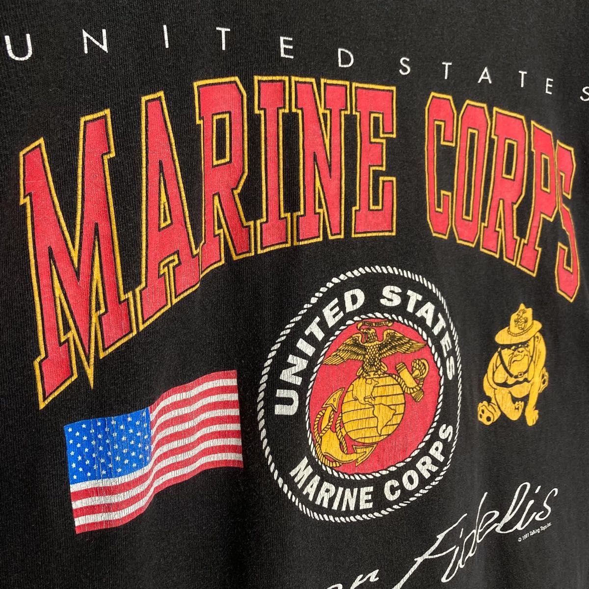 【レアデザイン】90s USMC 米軍 アメリカ海兵隊 半袖 Tシャツ 2XL