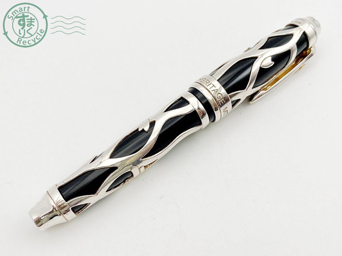 08420246 ▽ 1円~! 希少品 銀細工 宝飾品 京丸 万年筆 K18 SILVER