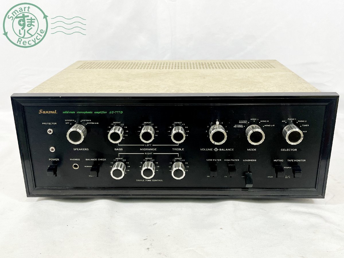 08280398 □ 1円~ Sansui サンスイ AU-777D プリメインアンプ 通電確認
