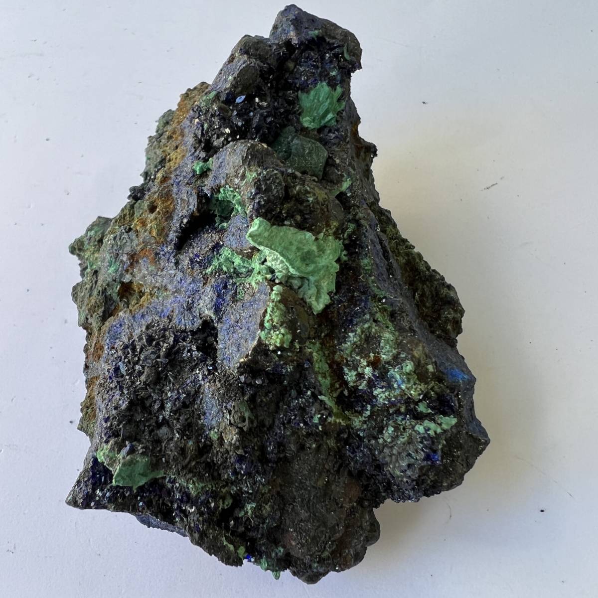 【E22000】マラカイトを伴うアジュライト アジュライト 藍銅鉱 岩絵の具 マラカイト Azurite 天然石 原石 鉱物 パワ_画像10