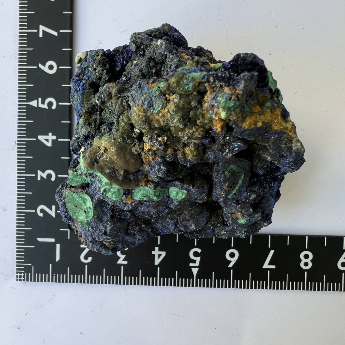 【E21995】マラカイトを伴うアジュライト アジュライト 藍銅鉱 岩絵の具 マラカイト Azurite 天然石 原石 鉱物 パワ