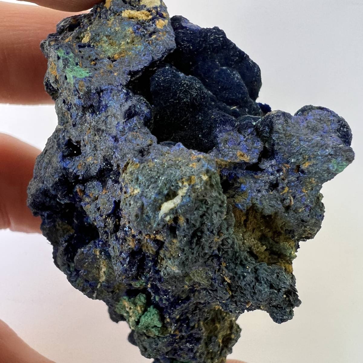 【E21993】マラカイトを伴うアジュライト アジュライト 藍銅鉱 岩絵の具 マラカイト Azurite 天然石 原石 鉱物 パワ_画像8
