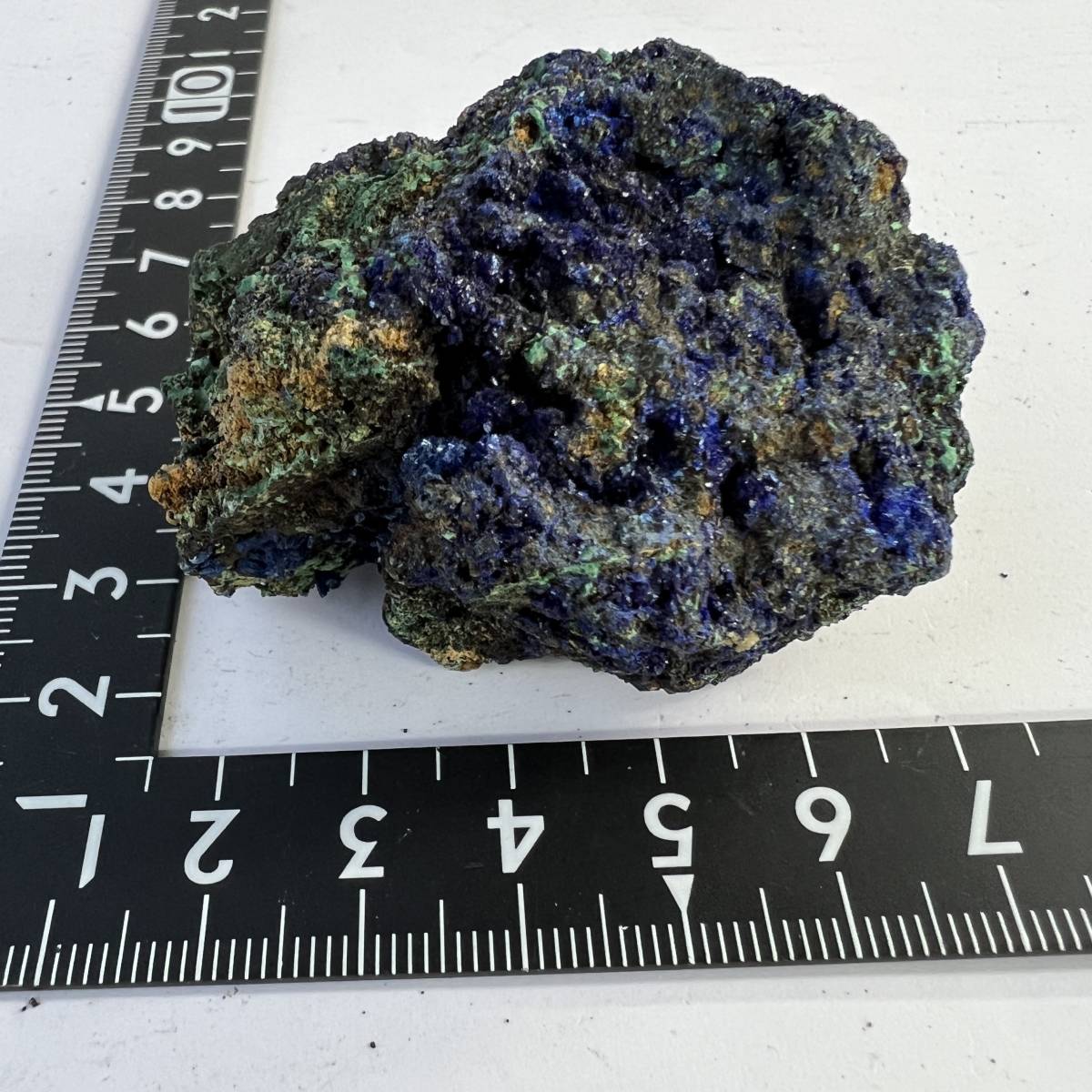 【E22026】マラカイトを伴うアジュライト アジュライト 藍銅鉱 岩絵の具 マラカイト Azurite 天然石 原石 鉱物 パワ