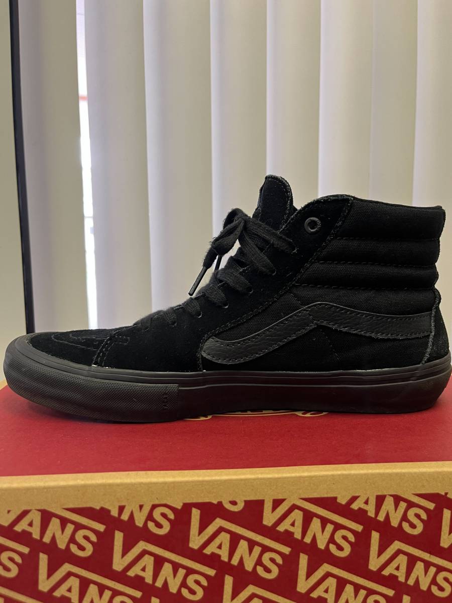 VANS Sk8-Hi Pro Blackout VN000VHG1OJ1 27.5cm バンズ スケートボード スケボー スニーカー ハイカット スウェード_画像5