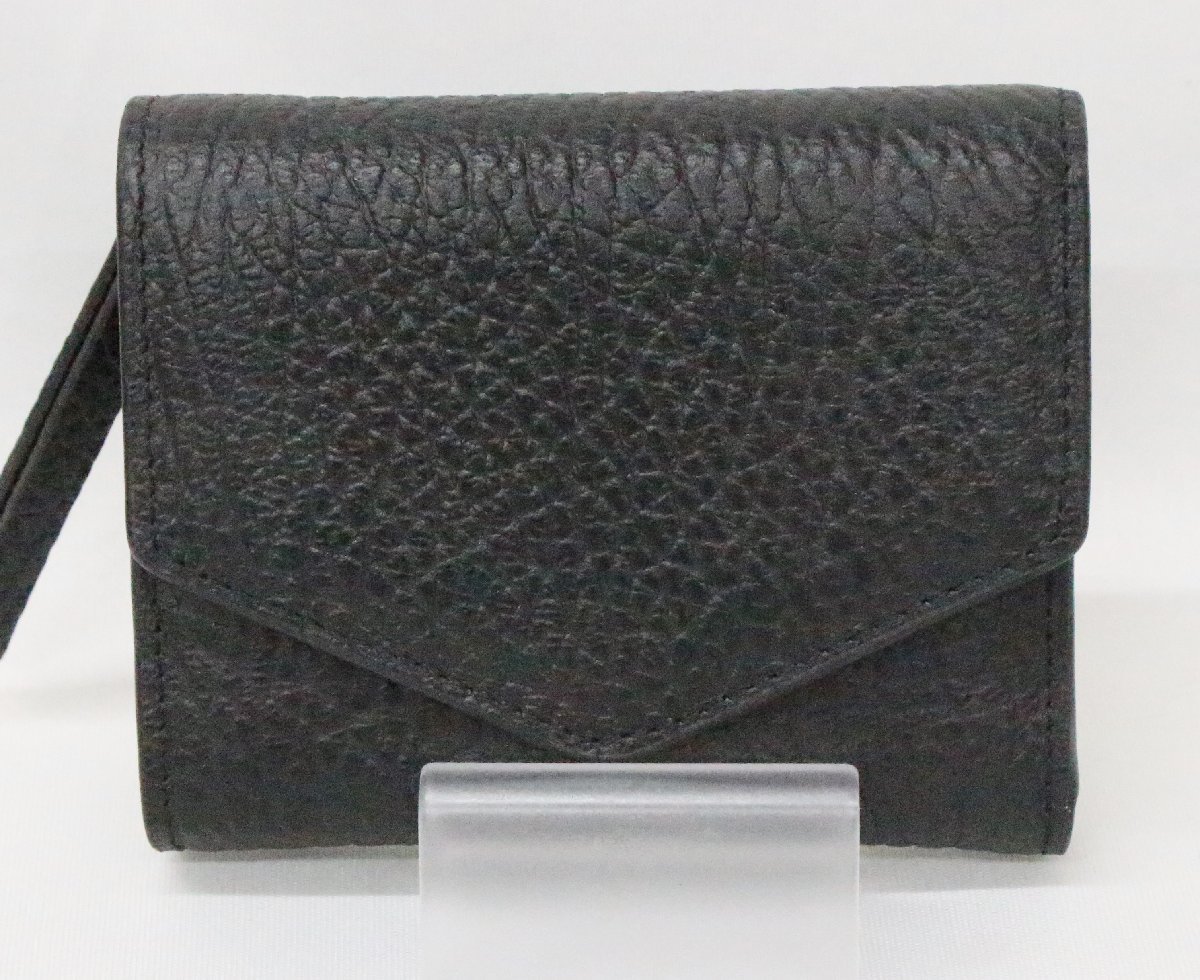 Maison Margiela　 メゾンマルジェラ　財布　ミニ財布　3つ折り　黒　ブラック　S35UI0432　P2714　コンパクト　美品◎