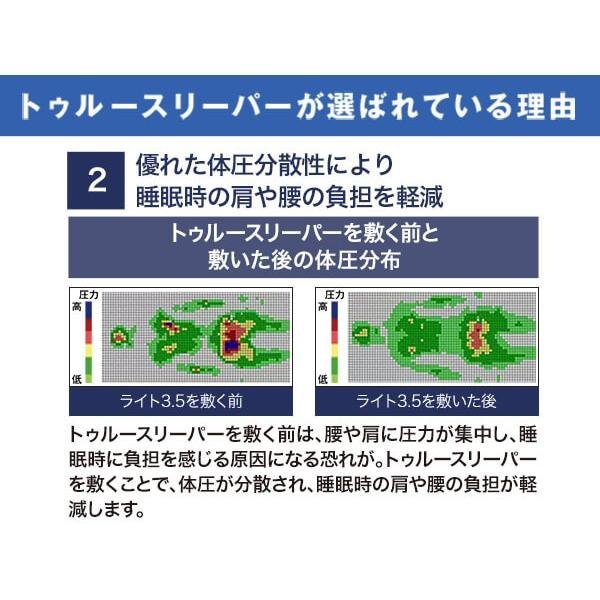 ショップジャパン トゥルースリーパー ライト3.5 シングル 低反発マットレス 専用カバー付 FN006032 新品☆の画像4