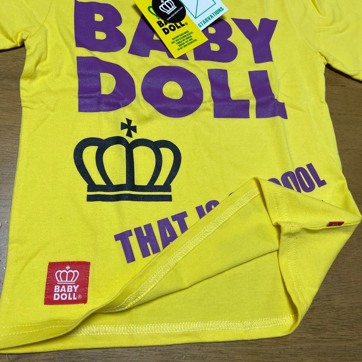 BABY DOLL ロゴ半袖Tシャツ イエロー 120㎝ - トップス(Tシャツ