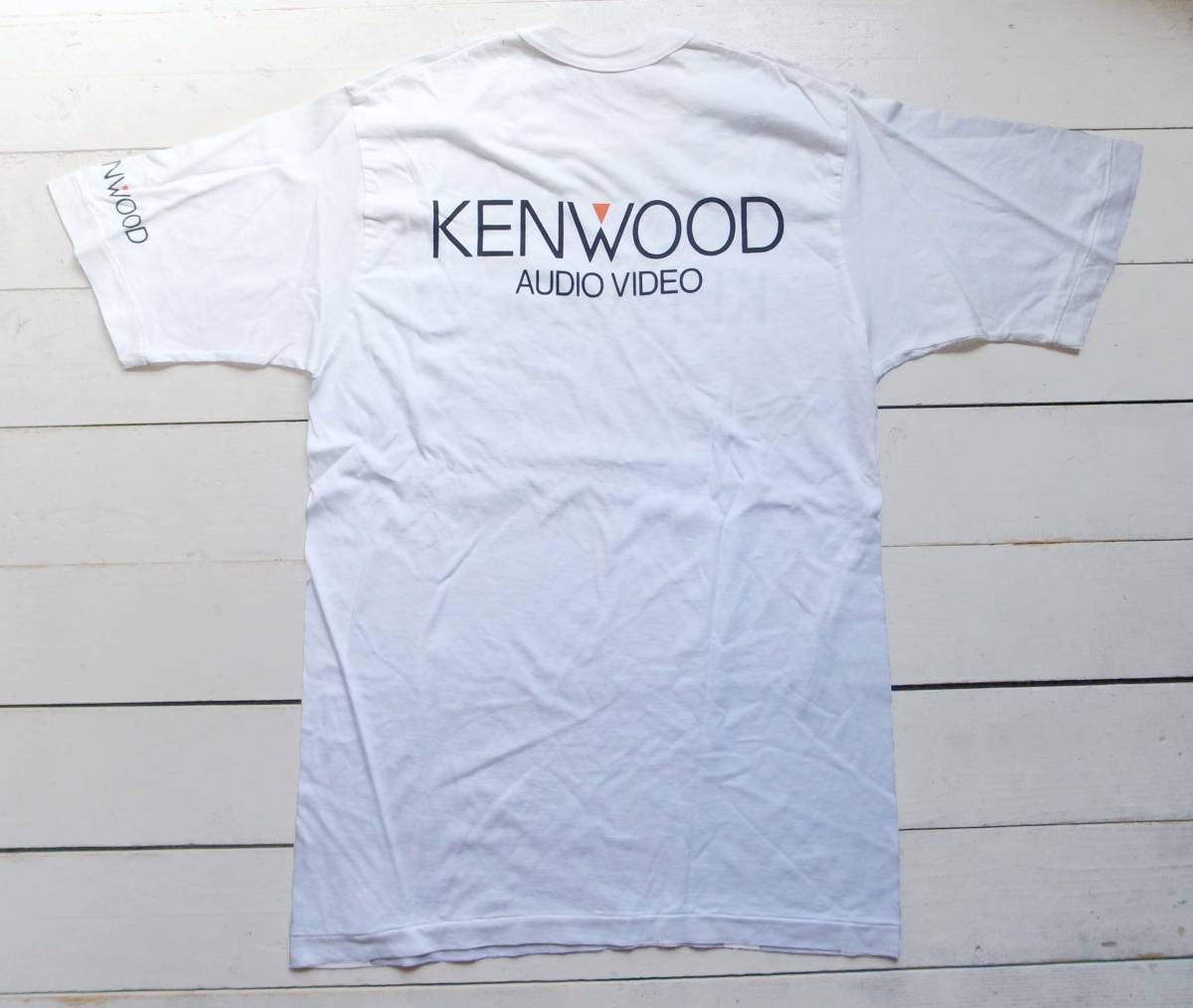 90's KENWOOD ケンウッド 企業ロゴ Tシャツ 白 企業T_画像2