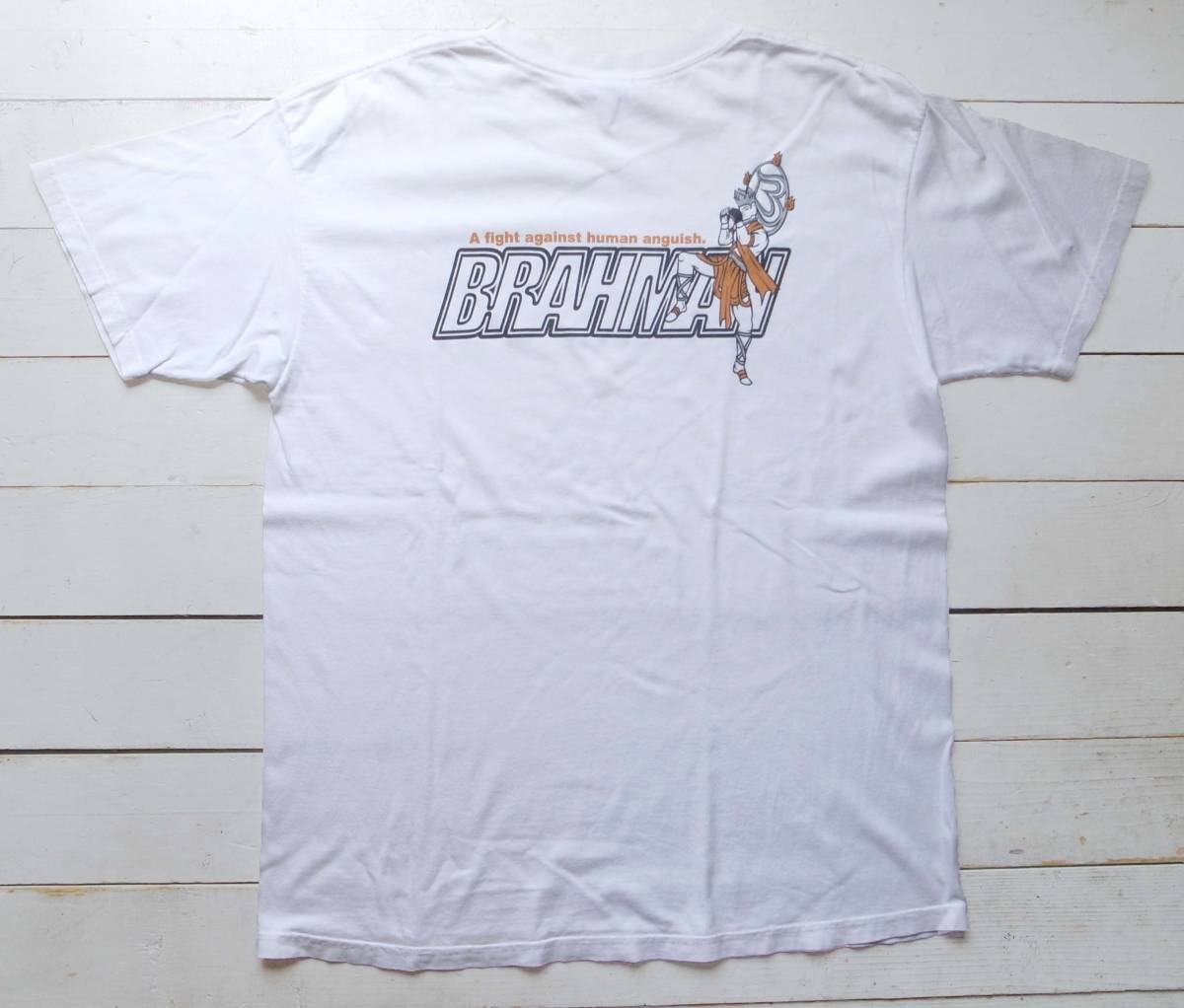 BRAHMAN ブラフマン キックボクサーTシャツ XL 白 90's 00's ビンテージ バンドT tactics records_画像1