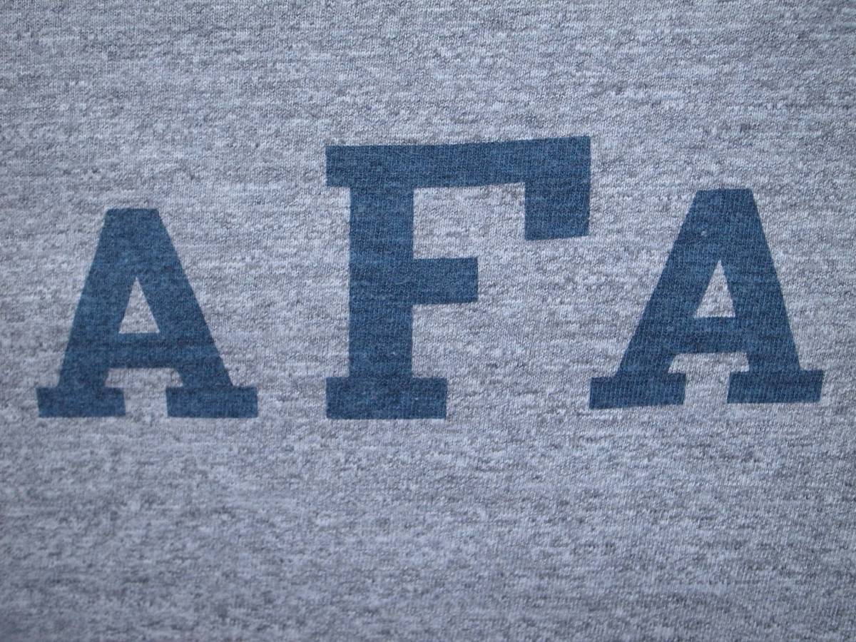 FREE&EASY × WAREHOUSE ウェアハウス AFA 染込みプリントTシャツ 38 杢グレー 雑誌F&E ラギッドミュージアム_画像2