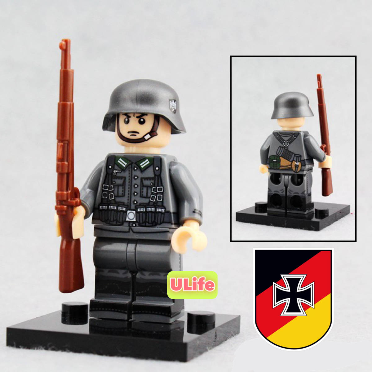 11体セットWW2ドイツ軍 国防軍 全面印刷C ミリタリー武器 LEGOレゴ互換フ ィギュア ミニフィグ 第二次世界大戦 送料無料 匿名配送