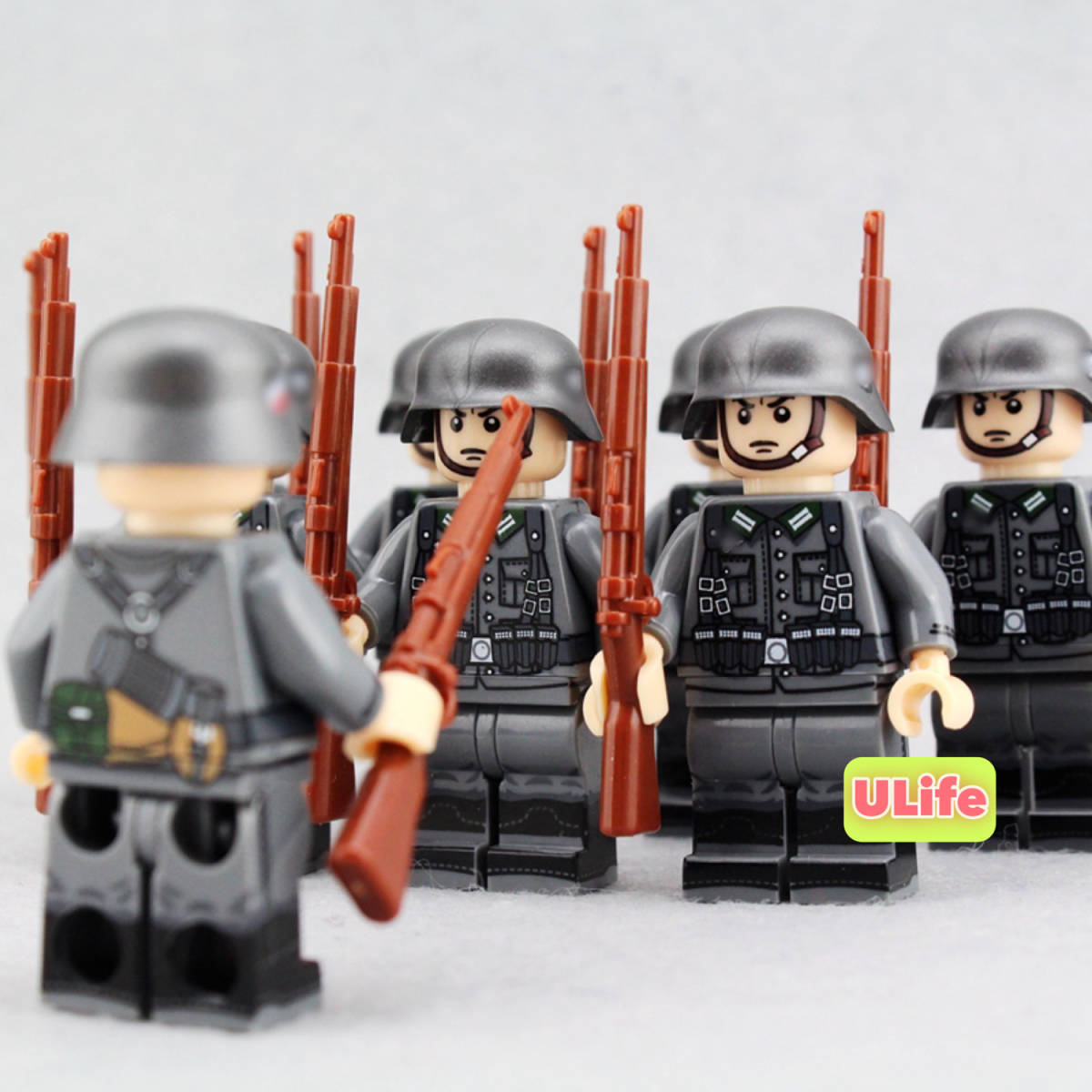 11体セットWW2ドイツ軍 国防軍 全面印刷C ミリタリー武器 LEGOレゴ互換フ ィギュア ミニフィグ 第二次世界大戦 送料無料 匿名配送