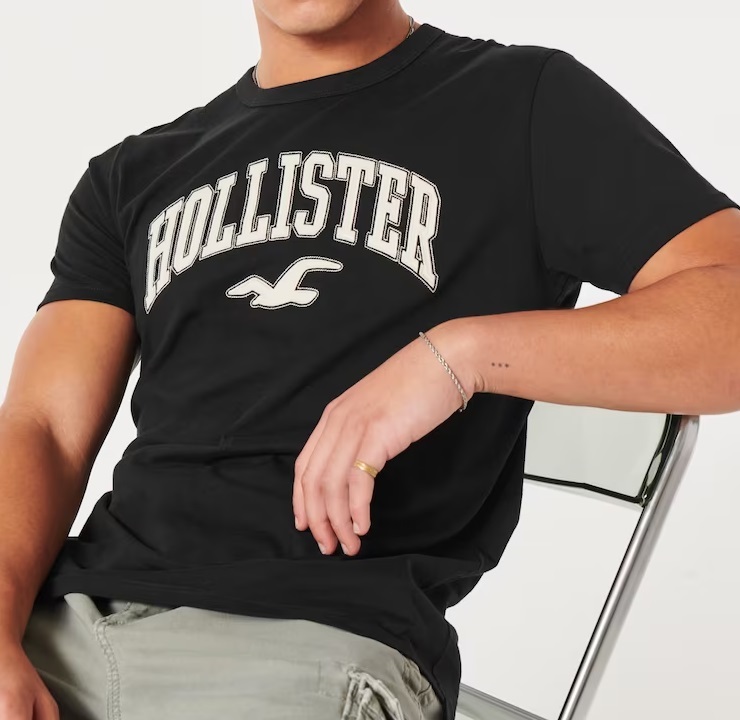 HOLLISTER♪ホリスター/バーシティ ロゴグラフィックTシャツ / 黒 / US XL /の画像2