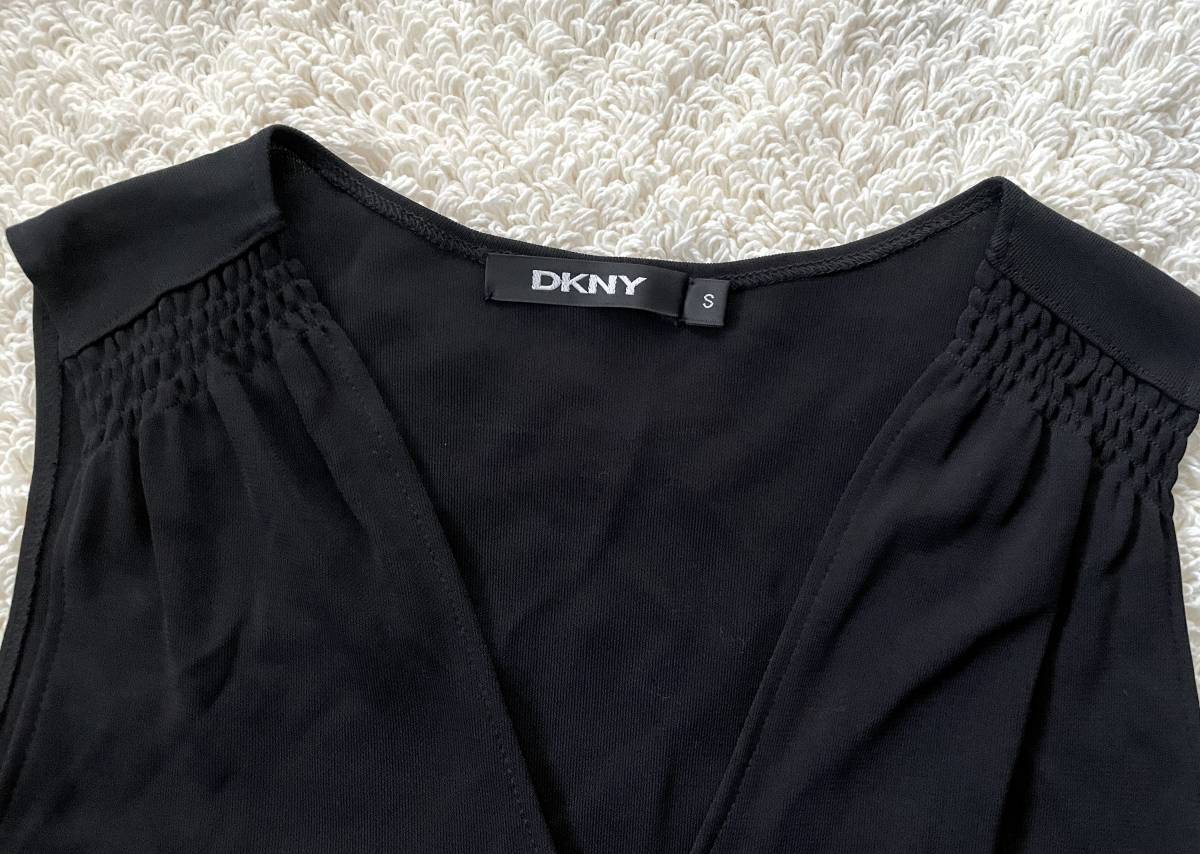 美品 DKNY ダナキャラン 　リボンワンピース 黒　S　パーティー、フォーマル_画像4