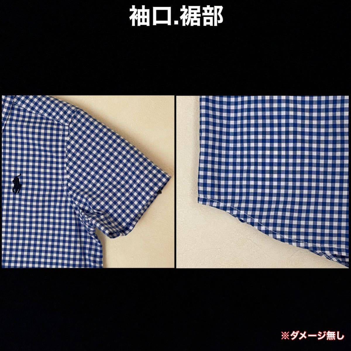超美品 Ralph Lauren(ラルフローレン)半袖 シャツ T80cm.B48cm(12M)ベビー キッズ 使用2回 ブルー ホワイト ラルフローレン(株) コットン 超美品 Ralph Lauren(ラルフローレン)半袖 シャツ T80cm.B48cm(12M)ベビー キッズ 使用2回 ブルー ホワイト ラルフローレン(株) コットン