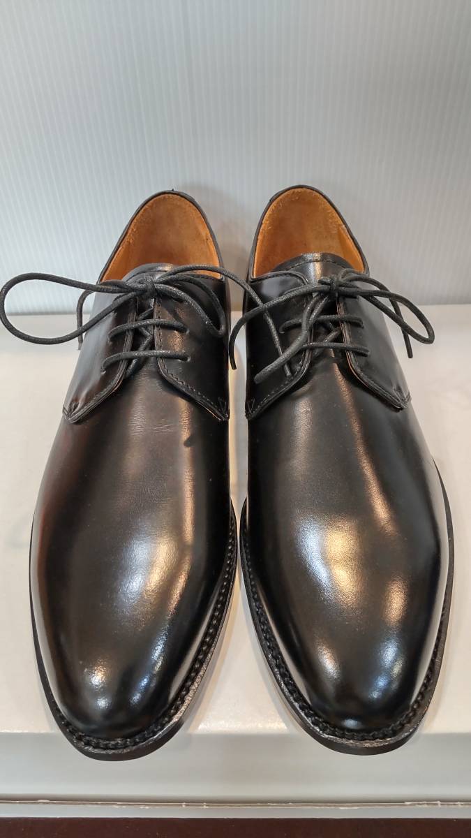  new goods unused made in Japan out feather plain tu black 26.0cm Goodyear welt made law.