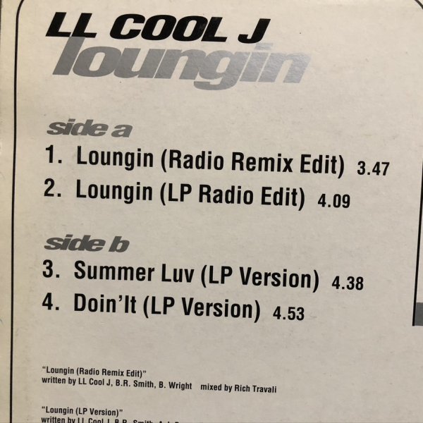 ☆【 '96 US orig 】12★LL Cool J - Loungin ☆洗浄済み☆_画像2