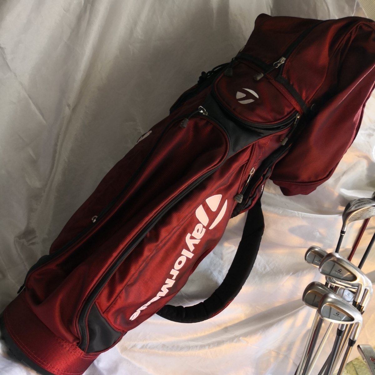 【國家好】泰勒梅泰勒製造高爾夫球童包紅色 原文:【状態良好】TaylorMade テーラーメイド 　ゴルフキャディバッグ 赤 
