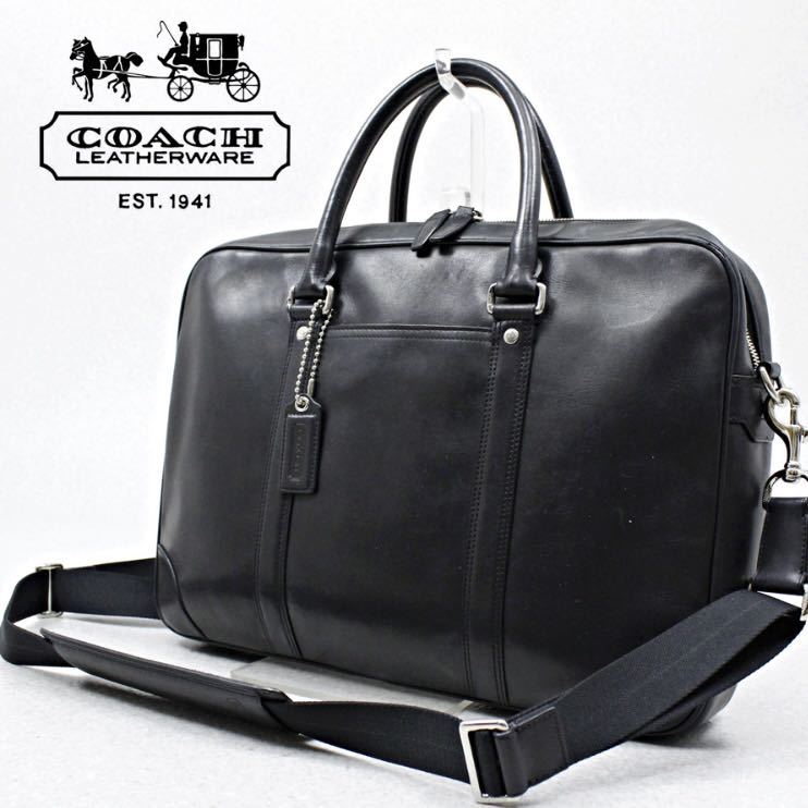 参考定価￥96,000- 極美品メンズCOACH コーチ70305 牛革トランス