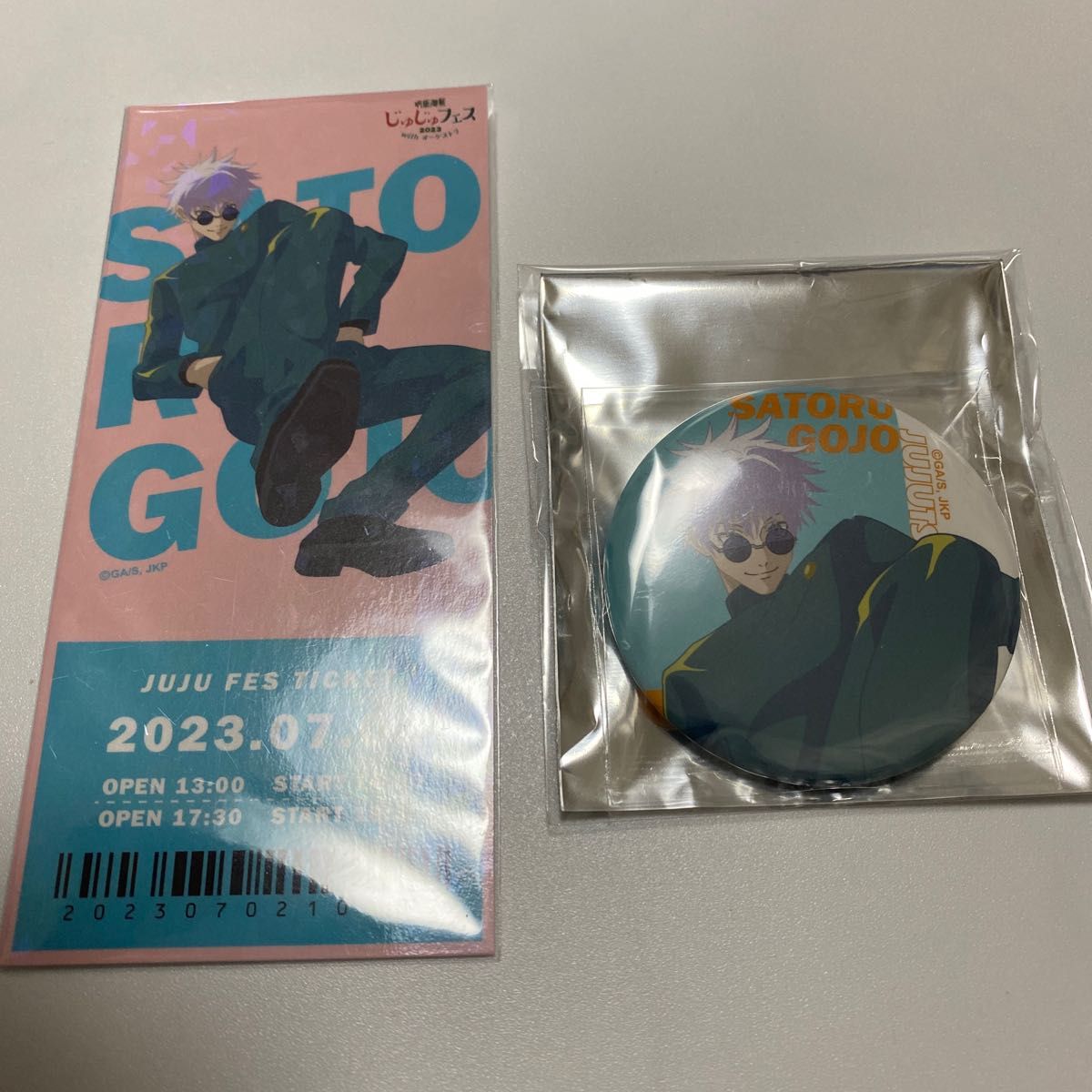 値引きする じゅじゅフェス 五条悟 缶バッジ バッジ - carlosluzardo