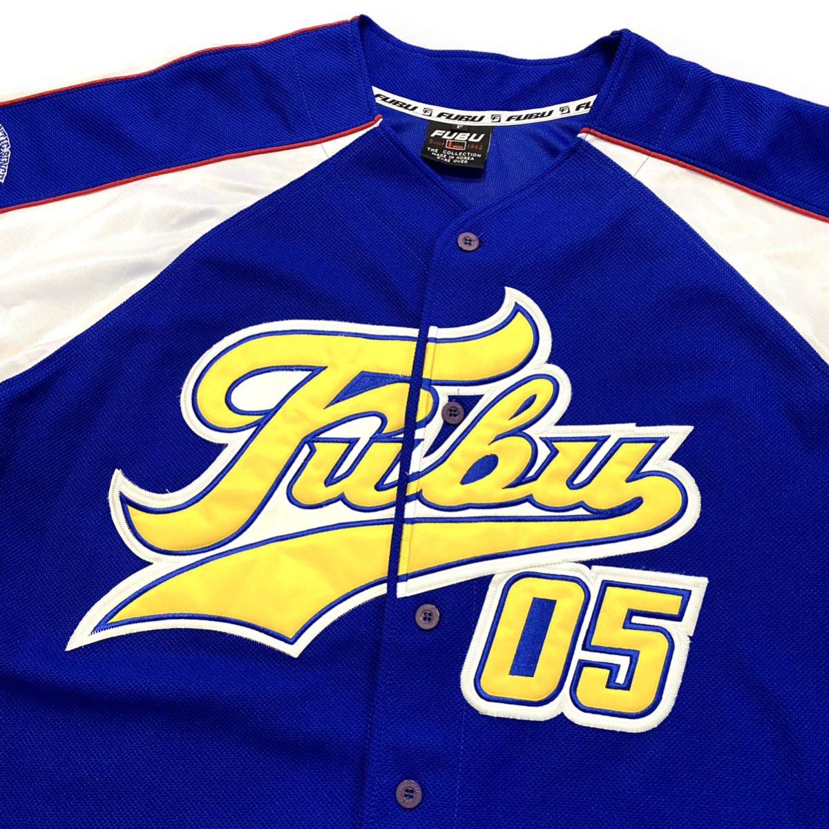 超美品 FUBU 半袖 ベースボールシャツ ゲーム シャツ ワッペン