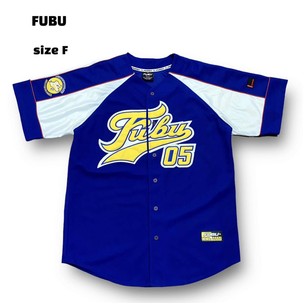 超美品 FUBU 半袖 ベースボールシャツ ゲーム シャツ ワッペン