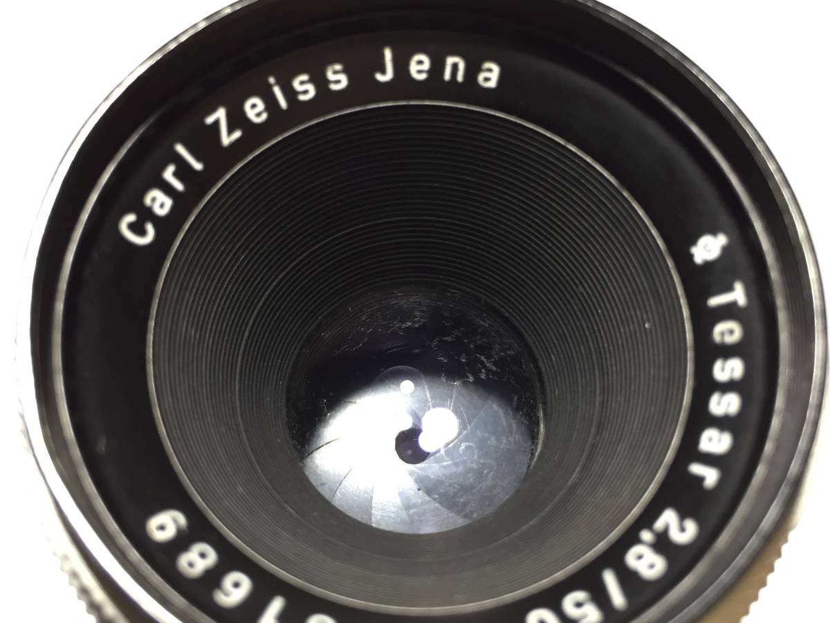 超レア！ Carl Zeiss Jena Tessar 2.8/50 T RED T F2.8 50mm M42 1952-55年 テッサー プリセット絞り オールドレンズ_画像7