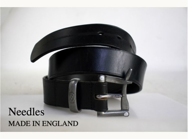 英国製 NEEDLES ニードルス クイックリリース レザーベルト Quick