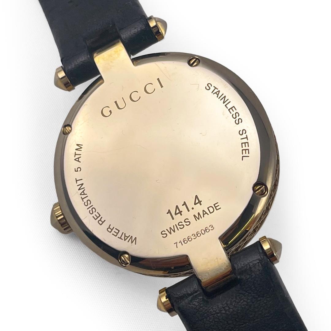 動作OK】GUCCI グッチ 腕時計 141.4 シェル ゴールド-
