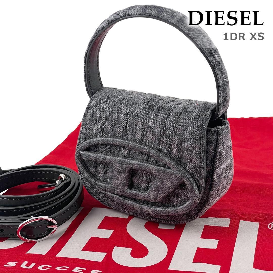 未使用級 ディーゼル DIESEL 1DR XS デニム生地 ミニショルダーバッグ