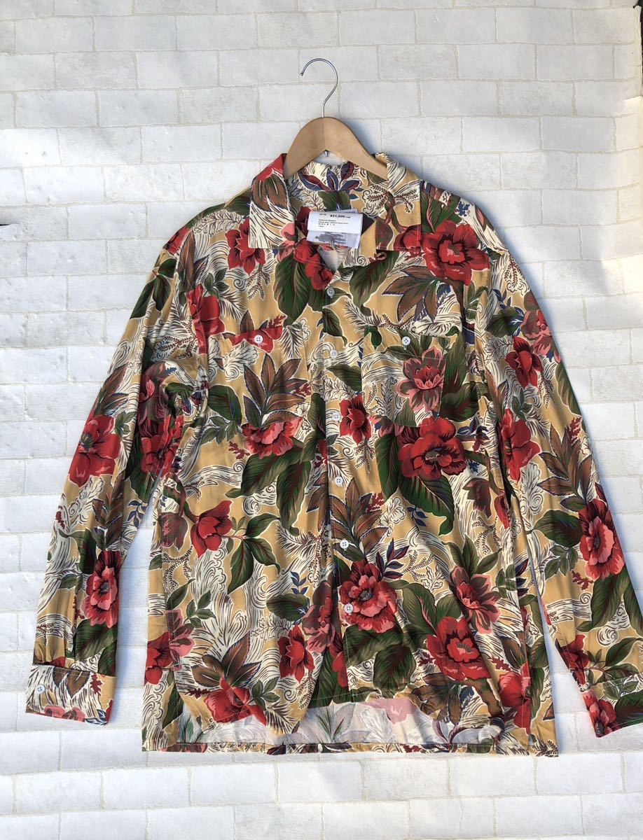 1 раз "надеты" прекрасный товар обычная цена 34100 иен Engineered Garments engineered garments Classic shirt Hawaiian Rayon Floral Hawaiian рубашка с длинным рукавом 