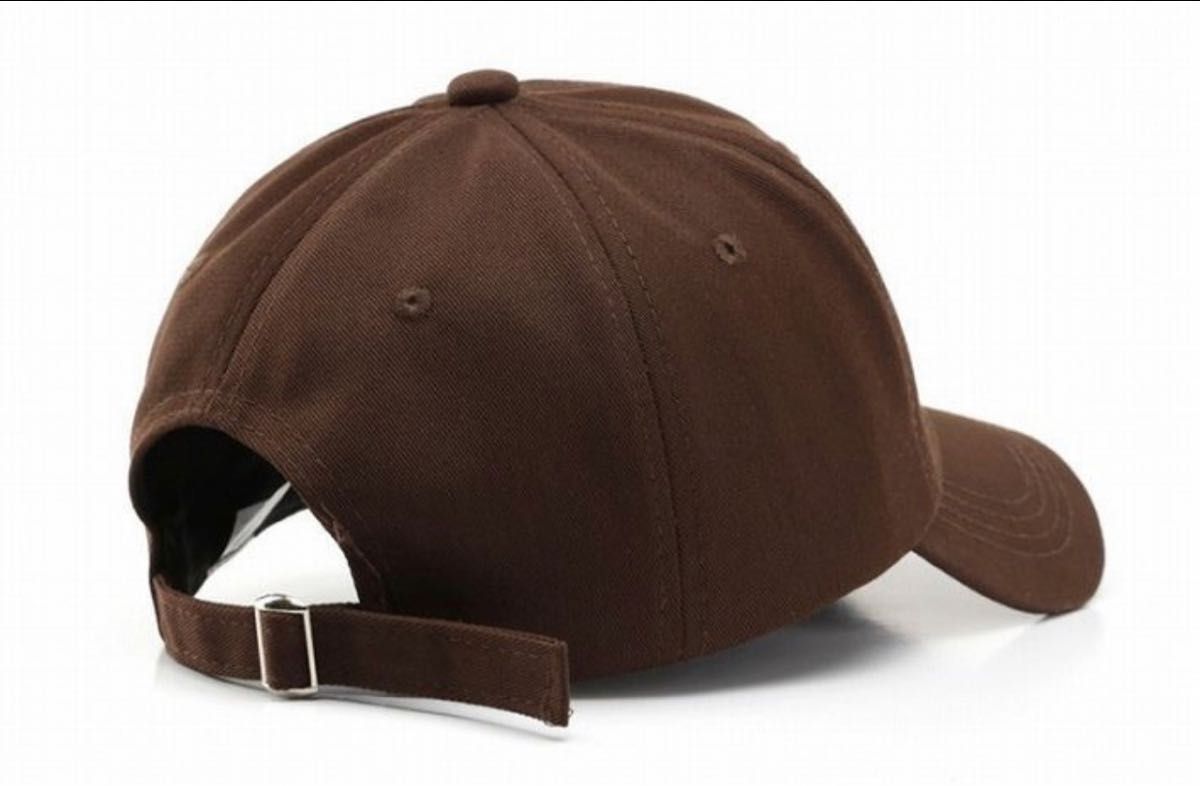 キャップ 帽子 メンズ レディース R アール 刺繍 シンプル 新品 ブラウン