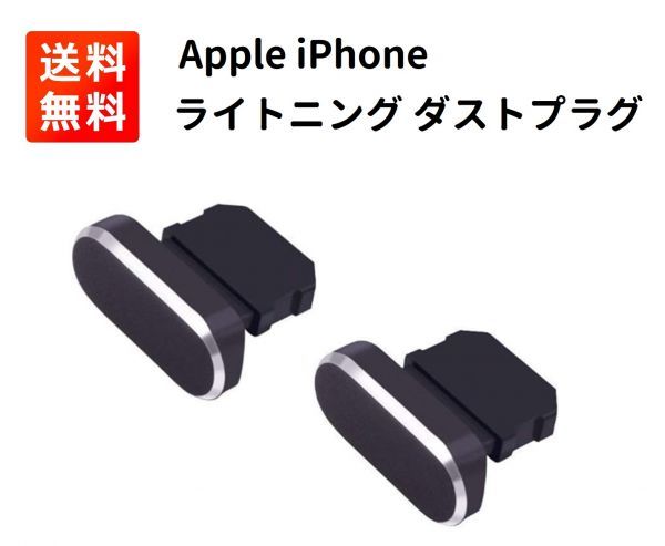 【新品】【2個入】アルミニウム製 保護キャップ iPhone X Xs Max Xr 8 7 6S 6 Plus 適応 ライトニング充電口 コネクタ ダストプラグ E340_画像1