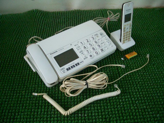 ◆Panasonic　パナソニック おたっくす FAX 電話機 KX-PZ210-W 子機 KX-FKD404 W1 　_画像1