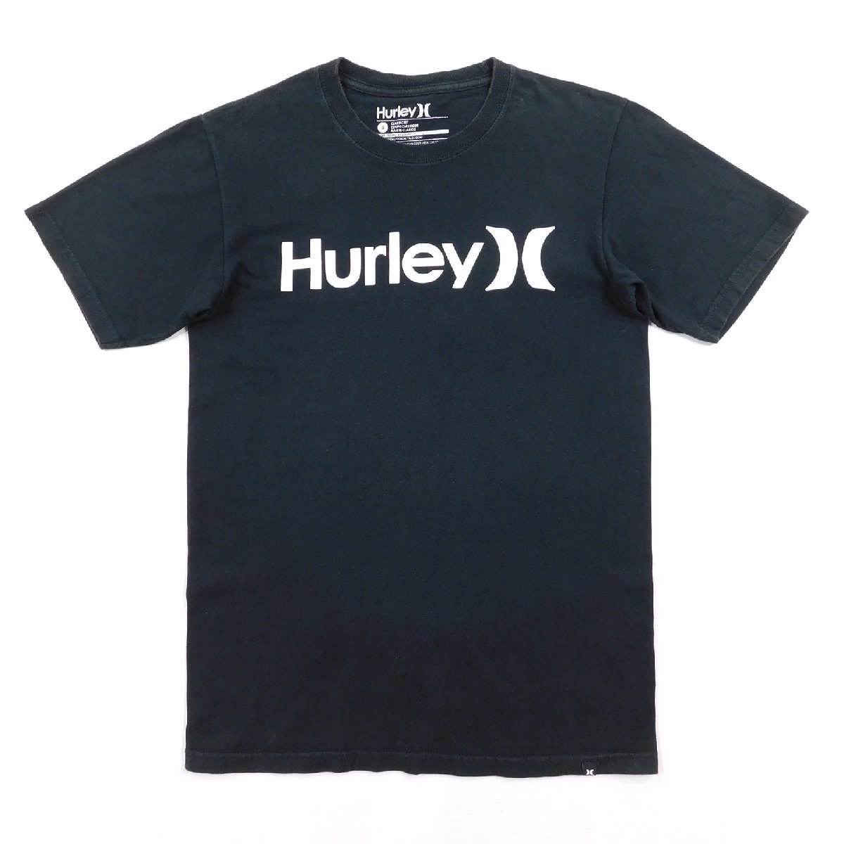 Hurley ハーレー ロゴ プリント Tシャツ ブラック size S #97936 送料360円 サーフ トップス コットン_画像1