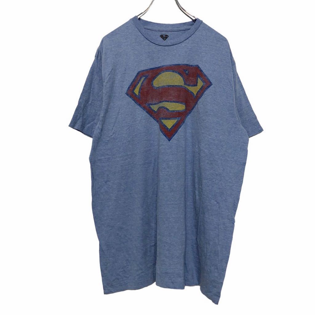superman 半袖 ロゴ Tシャツ XL ブルー レッド イエロー スーパーマン DC 古着卸 アメリカ仕入 a508-5459_画像1