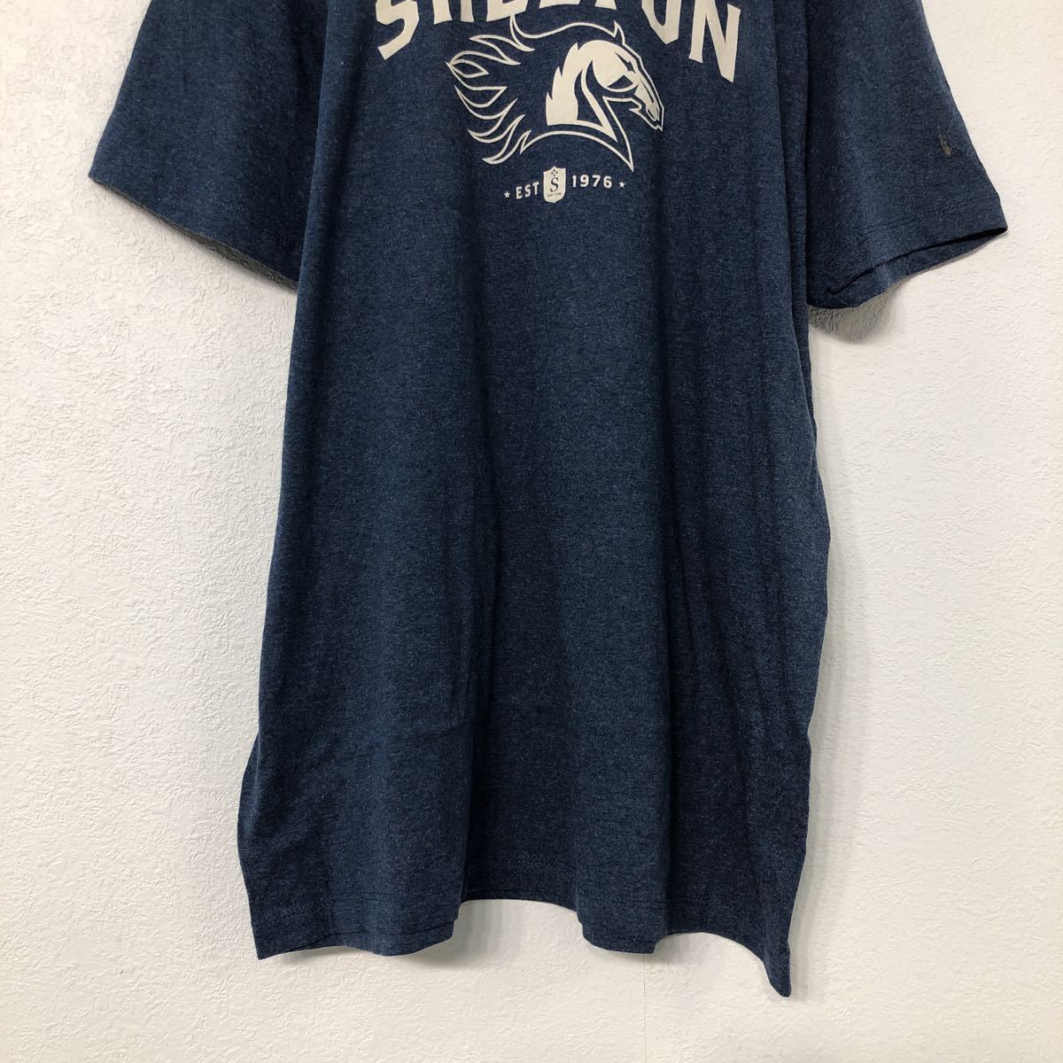 Shelton 半袖 プリントTシャツ L ブルー ホワイト シェルトン ビッグプリント 古着卸 アメリカ仕入 a507-6829_画像3