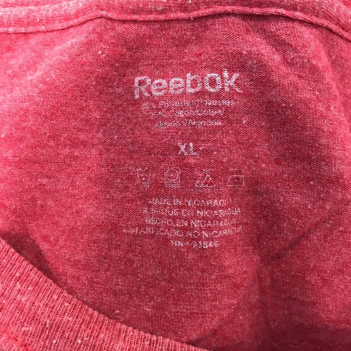 Reebok 半袖 プリント Tシャツ XL レッド ライトグレー リーボック 文字 ロゴ 古着卸 アメリカ仕入 a507-6892_画像8