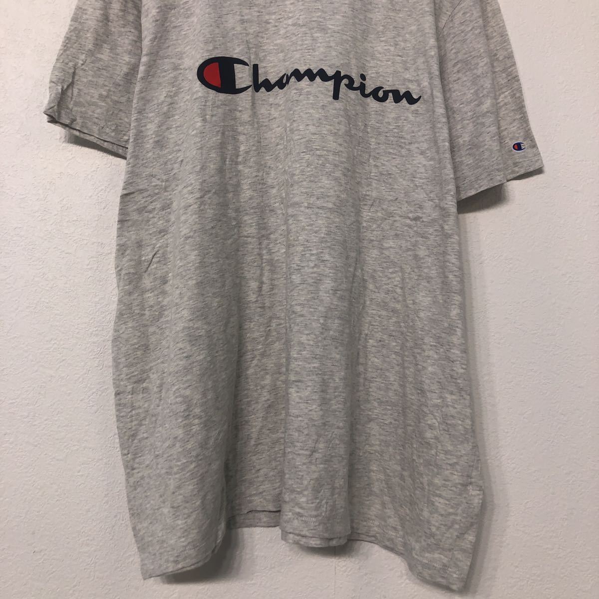 champion 半袖 プリント Tシャツ XXL グレー ネイビー レッド ビッグサイズ 古着卸 アメリカ仕入 a508-5079_画像3