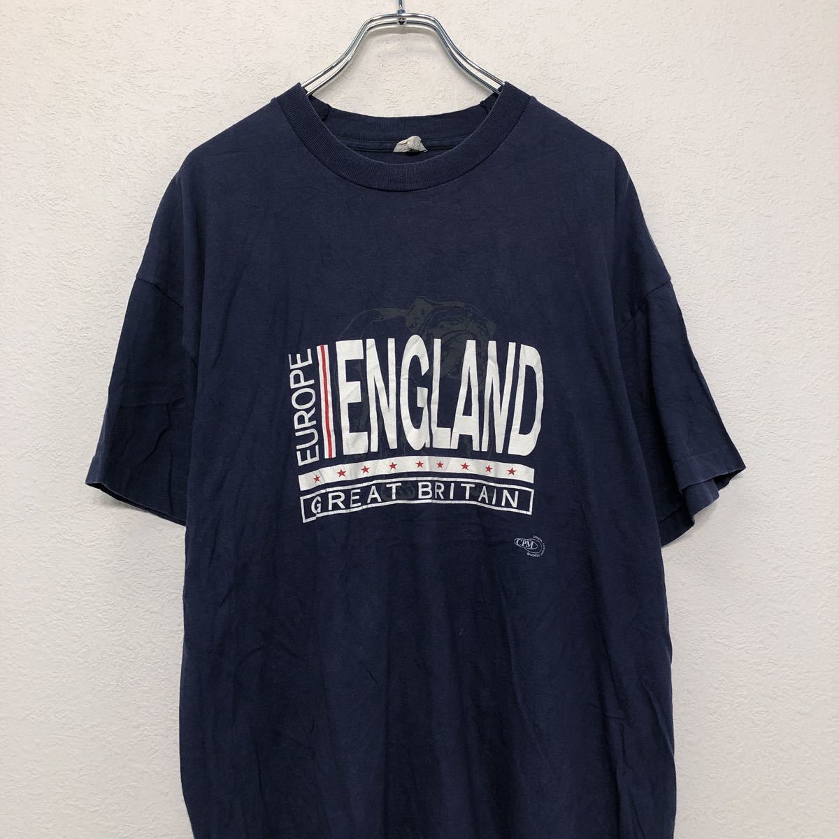 SCREENSTARS 半袖 プリント Tシャツ XL ネイビー ホワイト レッド スクリーンスターズ 文字 星 ENGLAND 古着卸 アメリカ仕入 a508-5341_画像2