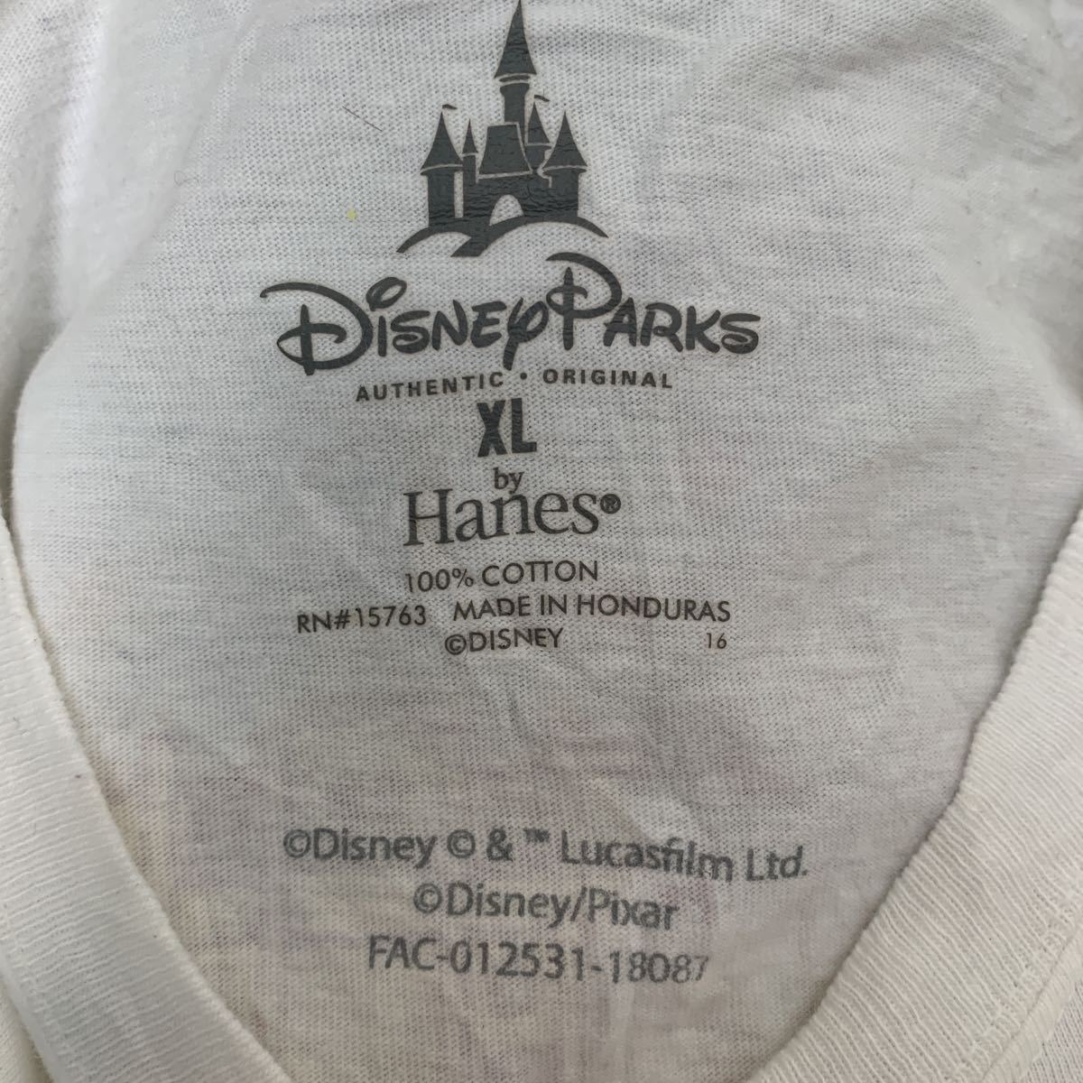 Disney Park 半袖 ロゴ プリント Tシャツ ウィメンズ XL ホワイト ディズニー キャラクター ミッキー 古着卸 アメリカ仕入 a508-5489_画像7